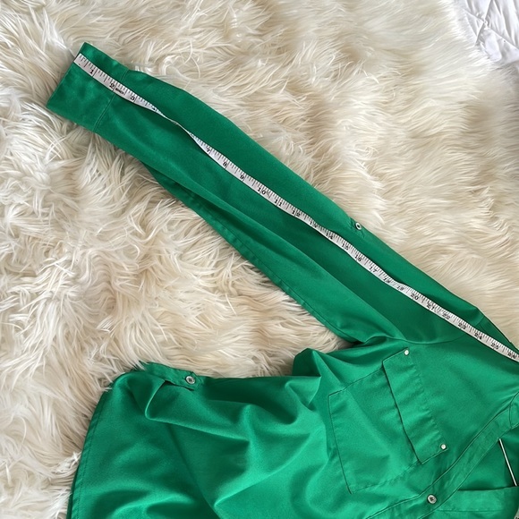 Calvin Klein green button front button up collared st Patrick’s day blouse sz XS - Picture 17 of 17